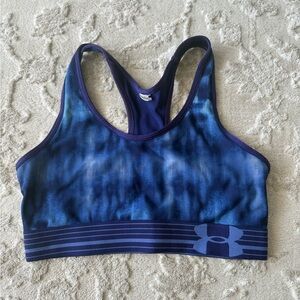 Under Armour Blue & Navy Tie-Dye Racerback Sports Bra